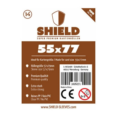 Shield Thin - 100 dünne Kartenhüllen (55 x 77 mm)