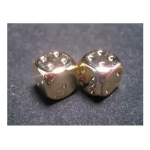 Metal Dice Pair of Gold-Plated 16mm d6 (2) 