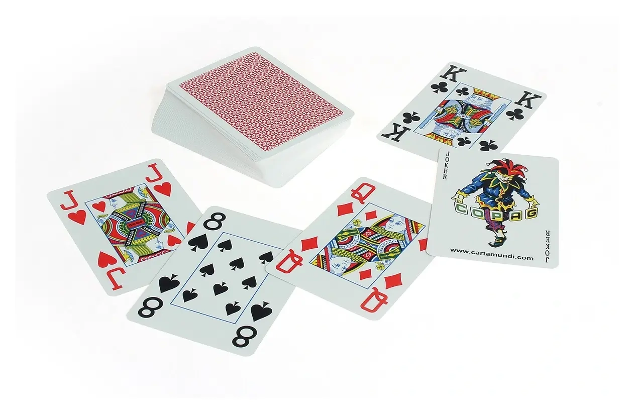 Copag 100% Plastik Poker Karten Jumbo Index - Rot