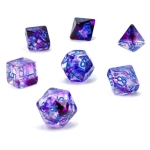 Nebula Mini-Polyhedral Nocturnal/Blue Luminary 7-Die Set (MOQ2)