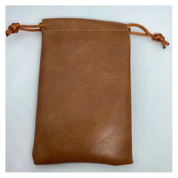 Würfelbeutel: PU-Leather-Bag Brown