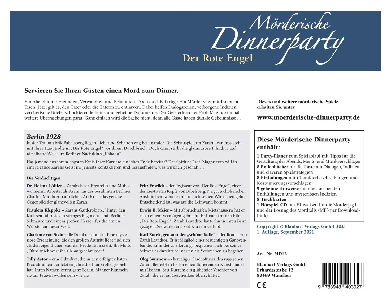 Mörderische Dinnerparty – Der Rote Engel