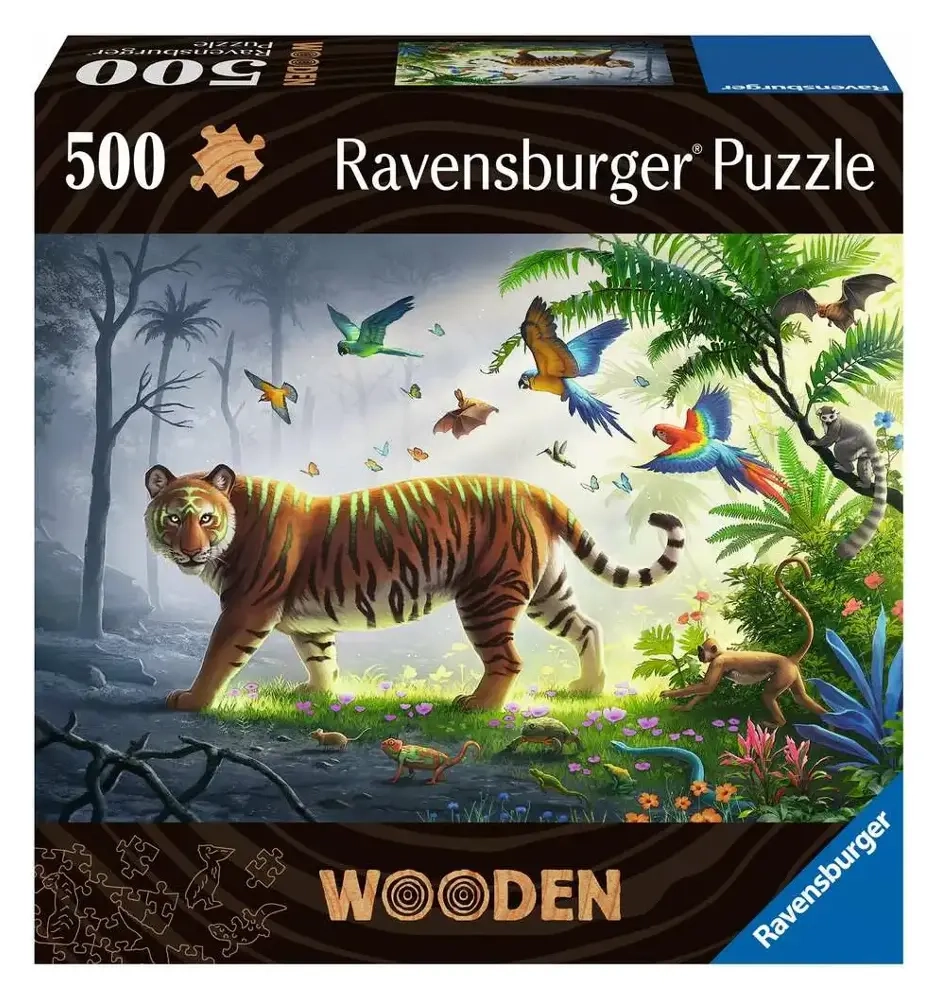 Holzpuzzle - Tiger im Dschungel