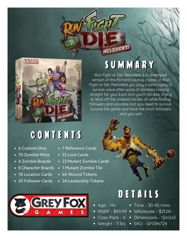 Run Fight or Die Reloaded Kickstarter Edition - EN