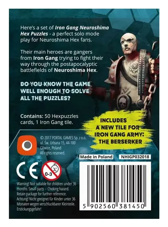 Neuroshima Hex! 3.0 Expansion - Iron Gang Hexpuzzles pack - EN