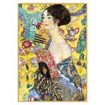 Dame mit Fächer - Gustav Klimt