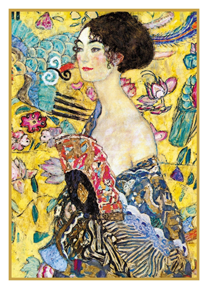 Dame mit Fächer - Gustav Klimt