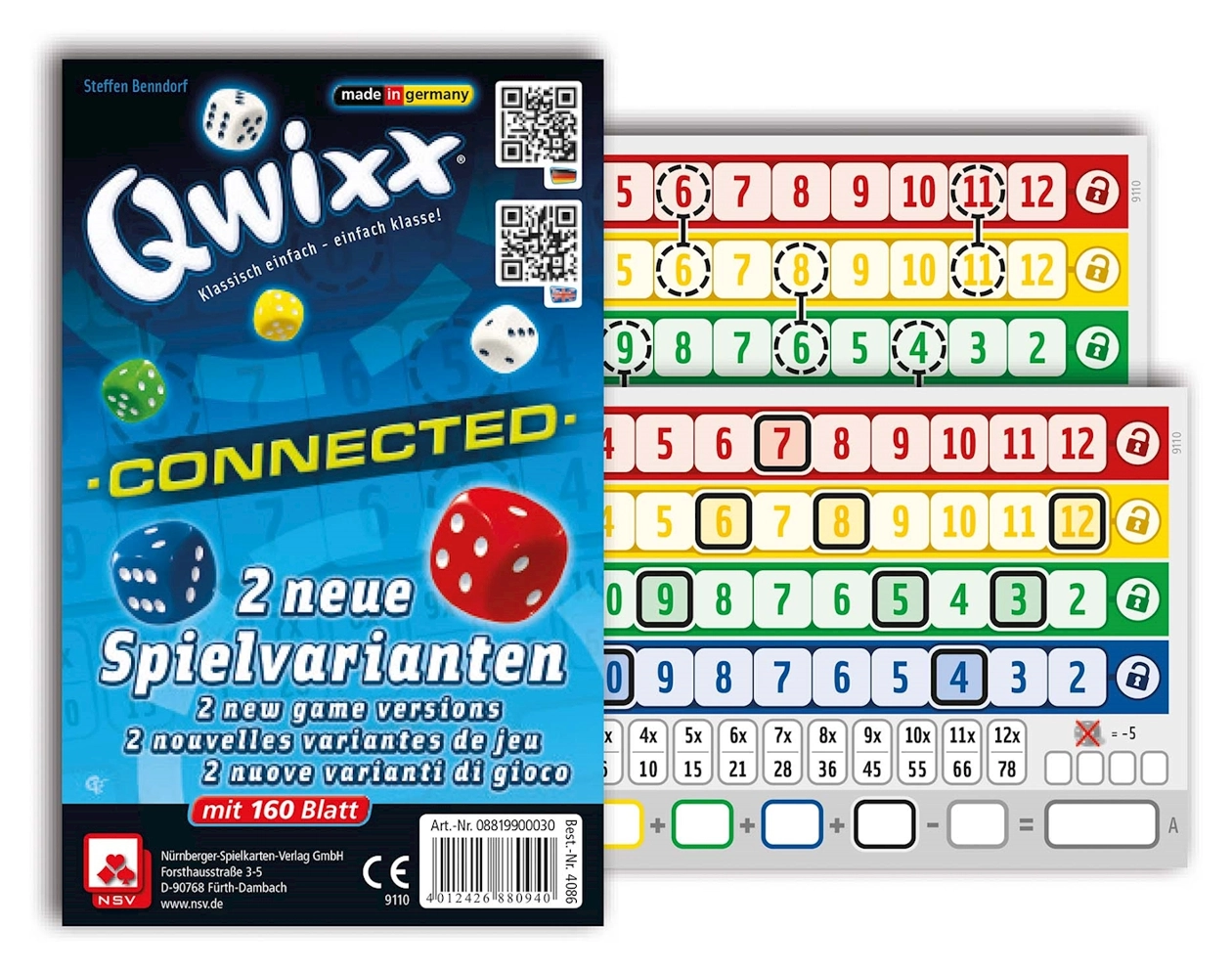 Qwixx – Connected Zusatzblöcke (2 Stück)
