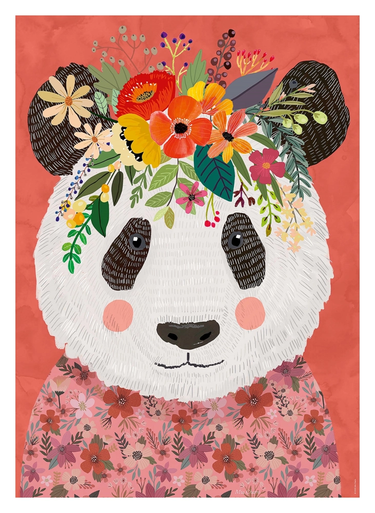 Cuddly Panda - Floral Friends