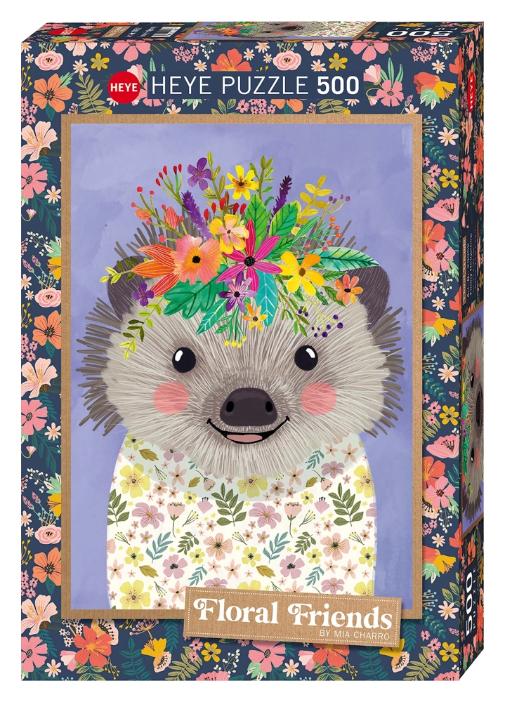Funny Hedgehog - Floral Friends