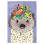 Funny Hedgehog - Floral Friends
