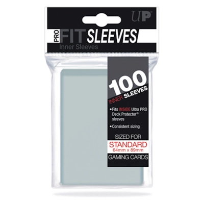 UP - Pro-Fit Card Clear - Standard Sleeves 64 x 89mm - (100 Sleeves)