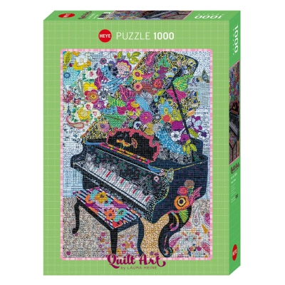 Blühendes Klavier - Quilt Art