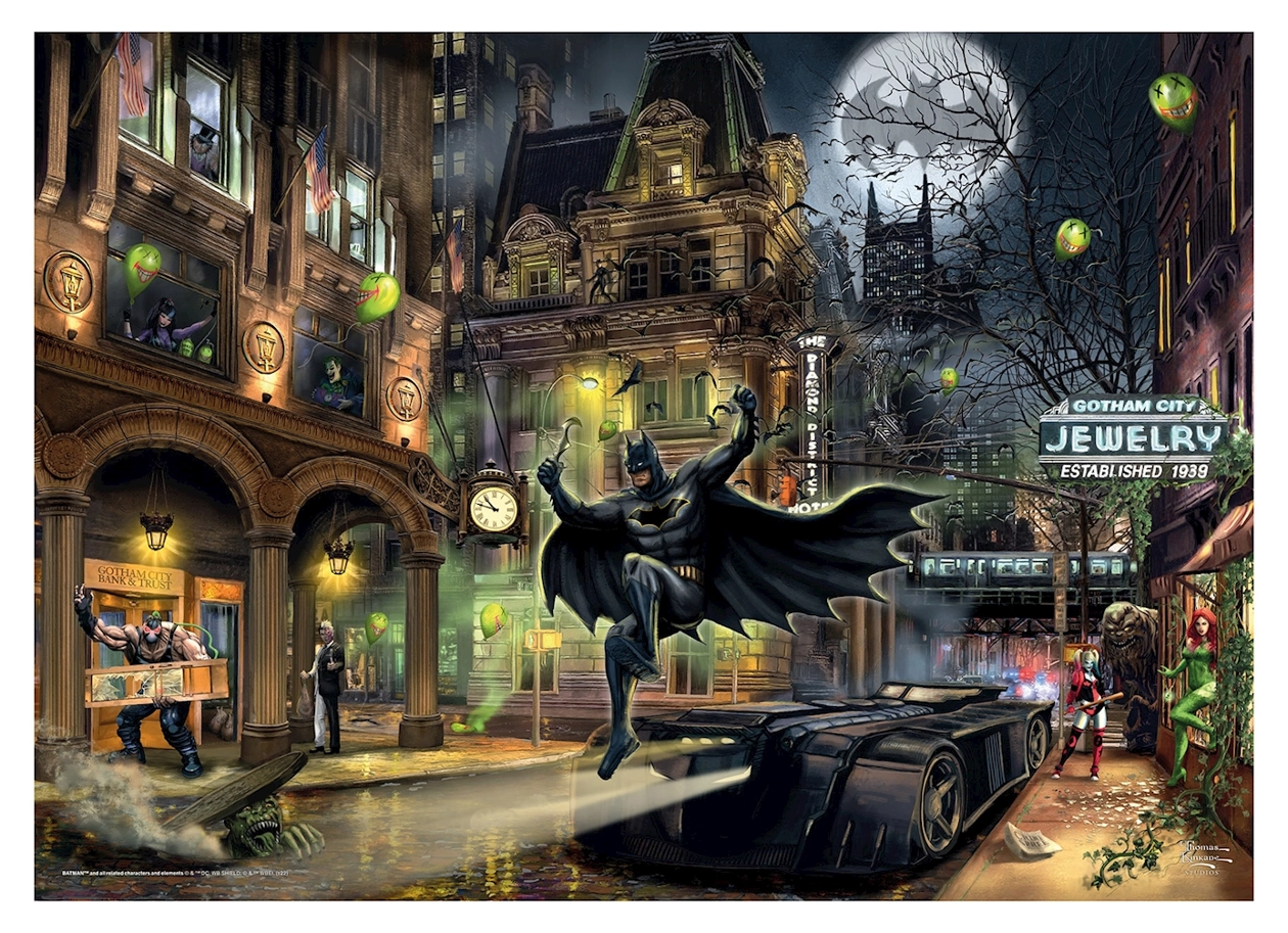 Thomas Kinkade Studios: DC - Batman Gotham City