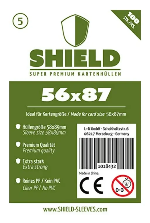 Shield Thin - 100 dünne Kartenhüllen (56 x 87 mm)
