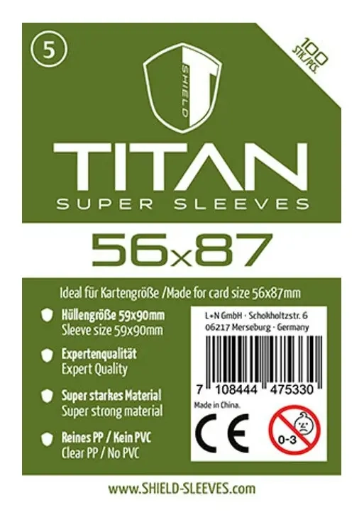 Shield Titan - 100 Sleeves (56 x 87mm)