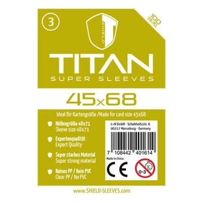 Shield Titan - 100 Sleeves (45 x 68mm)