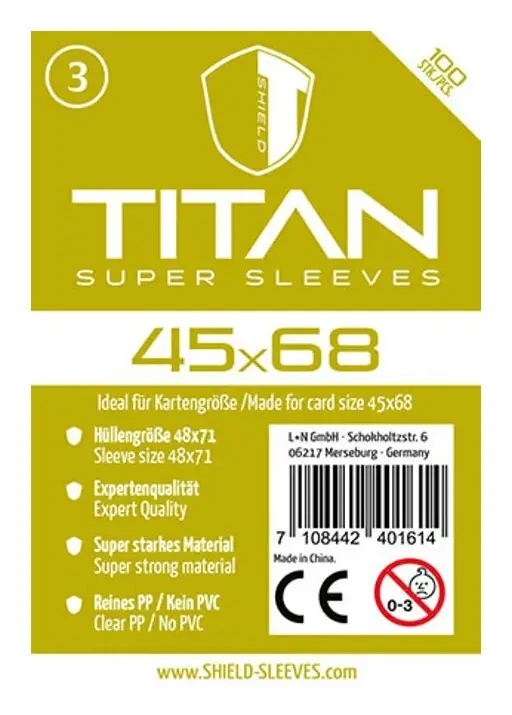 Shield Titan - 100 Sleeves (45 x 68mm)