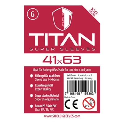 Shield Titan - 100 Sleeves (41 x 63mm)