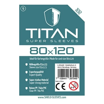 Shield Titan - 100 Sleeves (80 x 120mm)