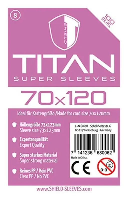Shield Titan - 100 Sleeves (70 x 120mm)