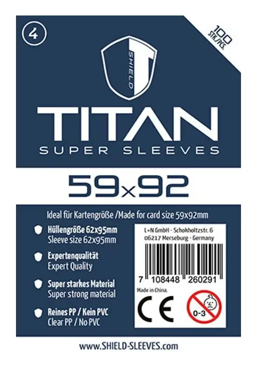 Shield Titan - 100 Sleeves (59 x 92mm)