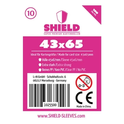 Shield Thin - 100 dünne Kartenhüllen (43 x 65 mm)