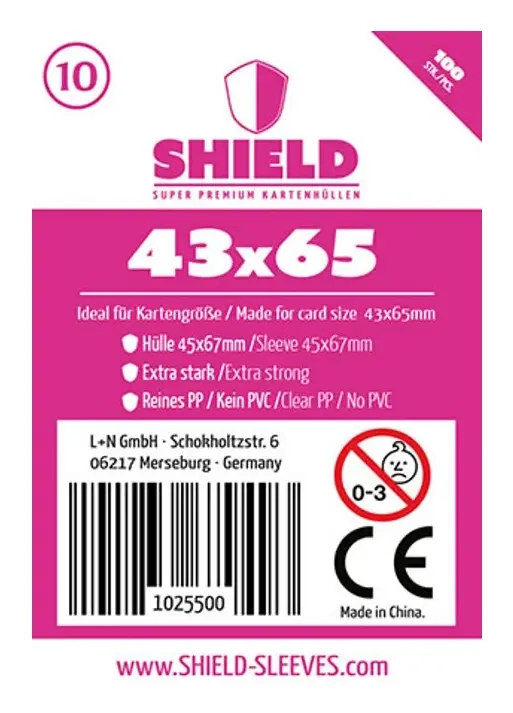 Shield Thin - 100 dünne Kartenhüllen (43 x 65 mm)