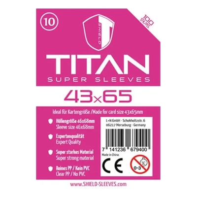 Shield Titan - 100 Sleeves (43 x 65mm)