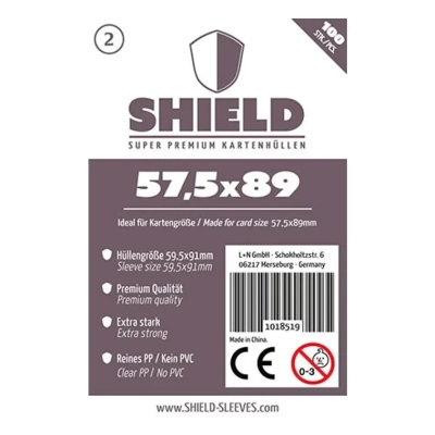 Shield Thin - 100 dünne Kartenhüllen (57,5 x 89 mm)