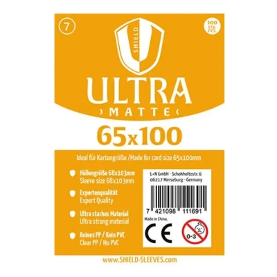 Shield Ultra Matte - 100 Sleeves (65 x 100 mm)