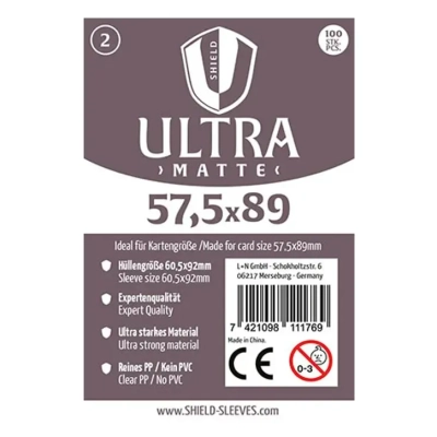 Shield Ultra Matte - 100 Sleeves (57,5 x 89 mm)