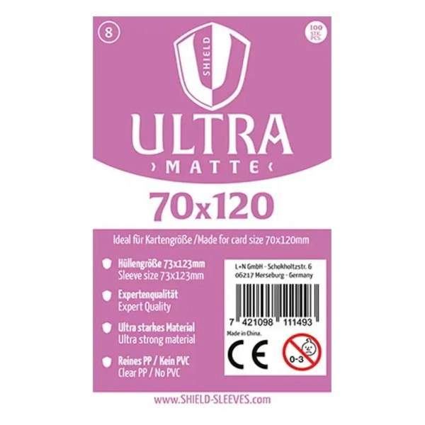 Shield Ultra Matte - 100 Sleeves (70 x 120 mm)